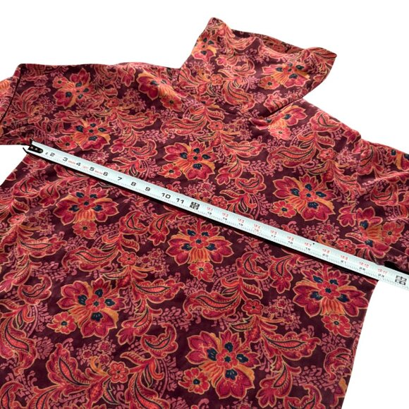 Vintage 1980s LizSport Velour Cowl Neck Top | Large - Picture 7 of 9